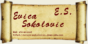 Evica Sokolović vizit kartica